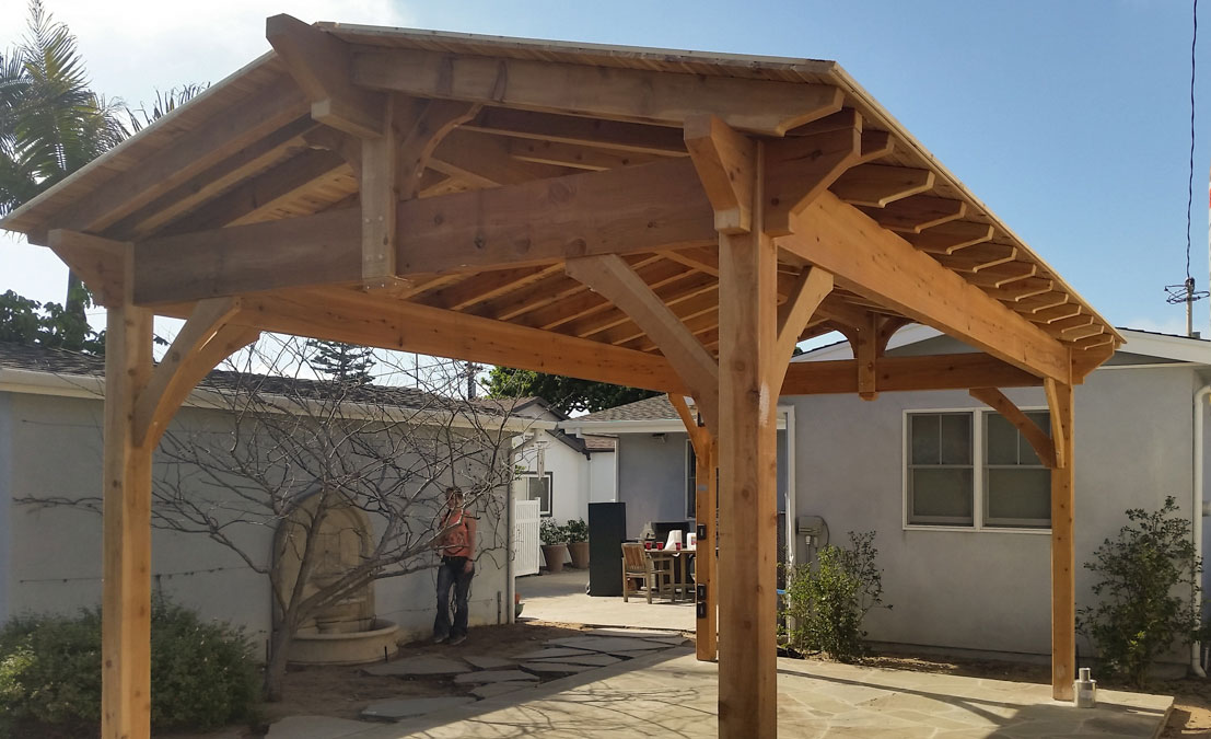 solid cedar wood pavilion