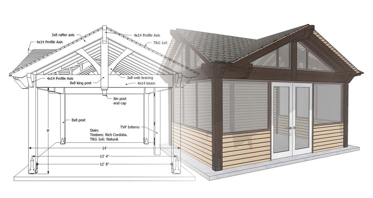 diy sunroom pavilion plan