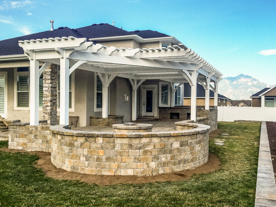 inverted roof pergola