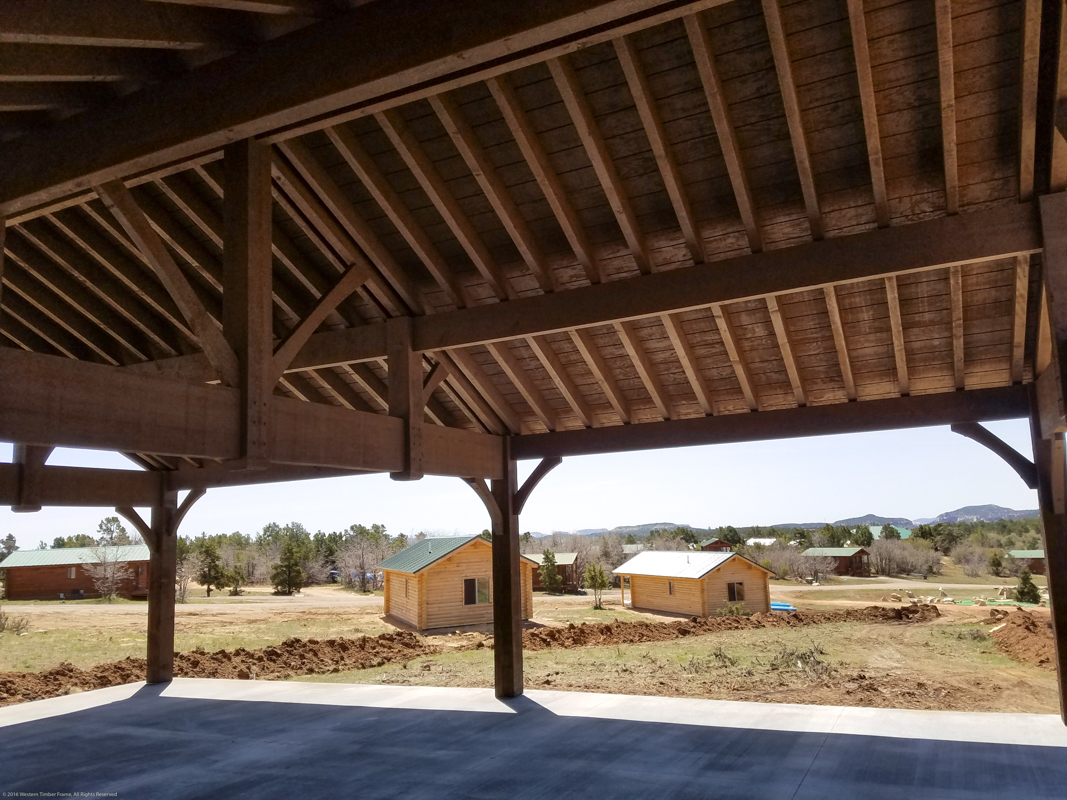 ShadeScape™ timber frame pavilion for ranch