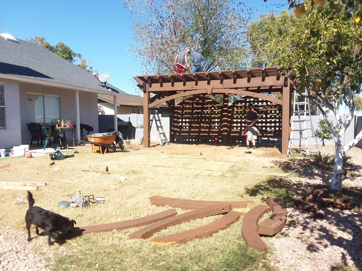 privacy lattices pergola install