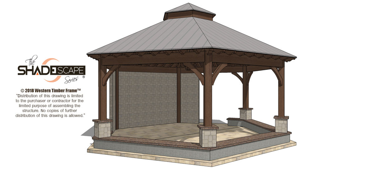 Montana-Wild-6-sided-26ft-Gazebo Gazebo with six sides