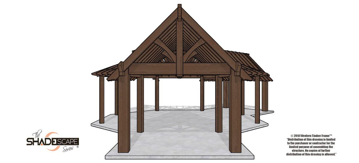 Van-Roekel-Frazer-31ft6gables-pavilion-gazebo Gazebo with attached pavilions