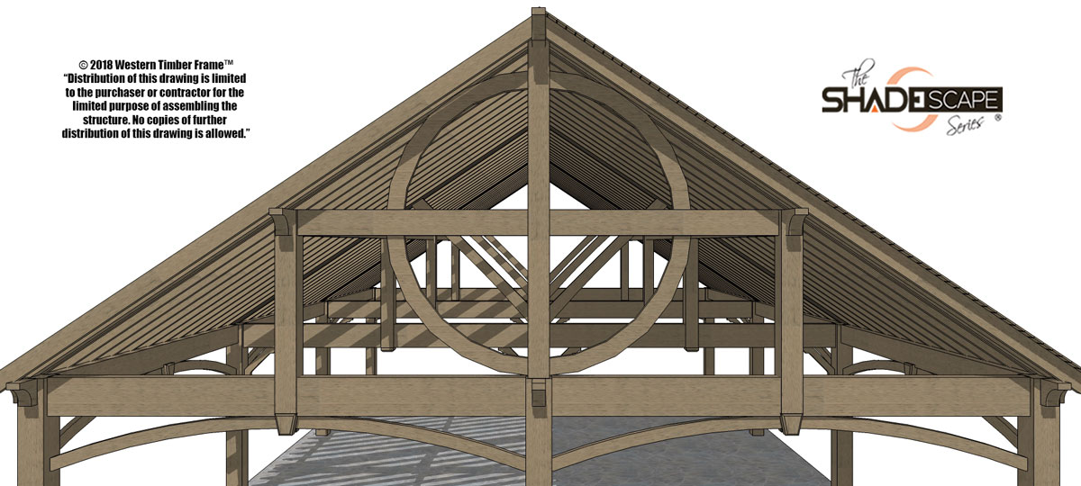 Circle timber pavilion roof