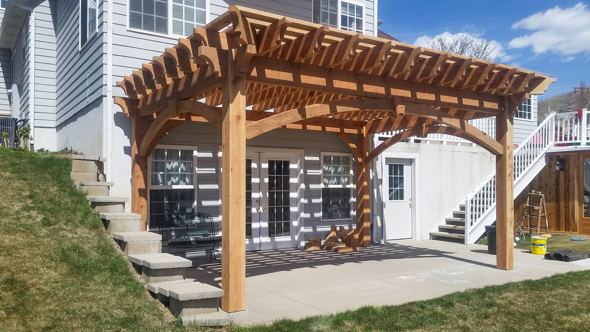 DIY solid cedar wood pergola kit