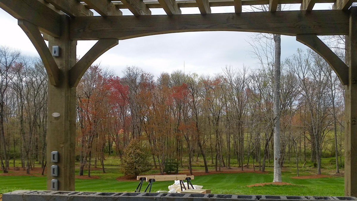 Hartley pergola-posts view from under pergola