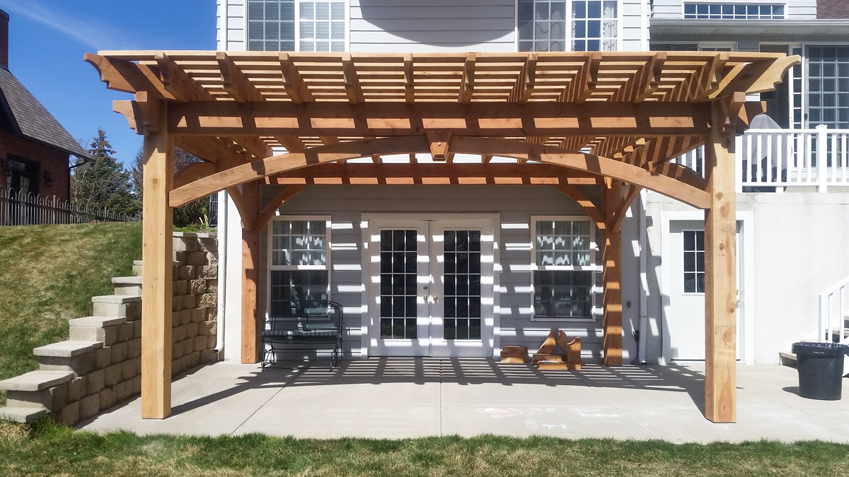 DIY cedar wood pergola kit