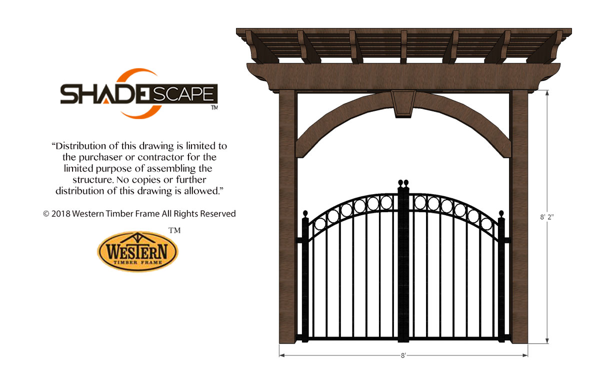 iron gate full arched knee brace trellis