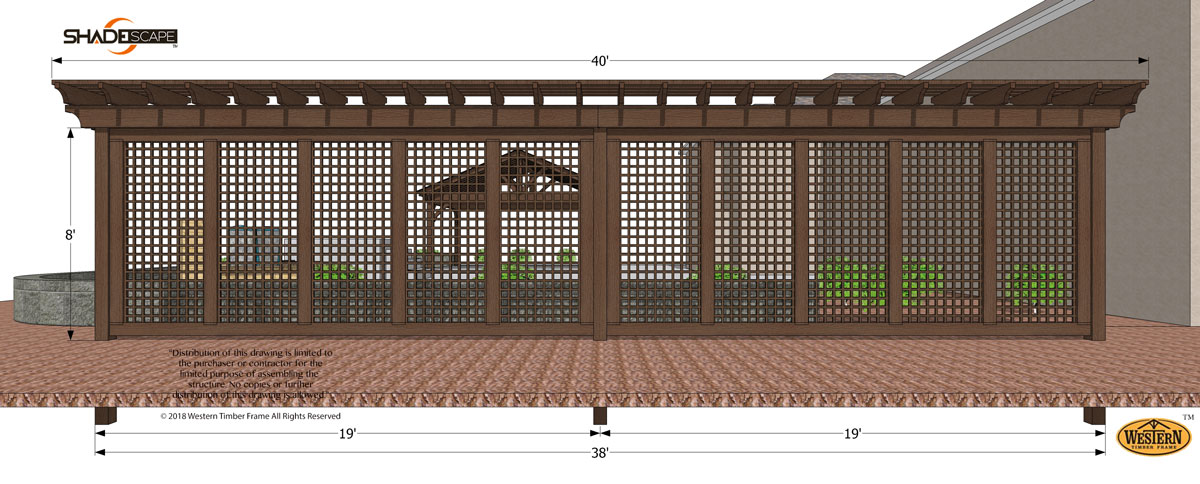 diy trellis plan with 40 ft privacy wall