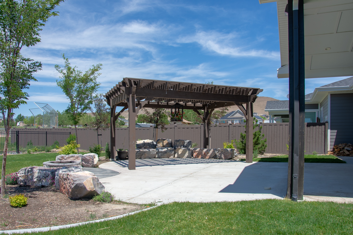 custom lantern planter pergola