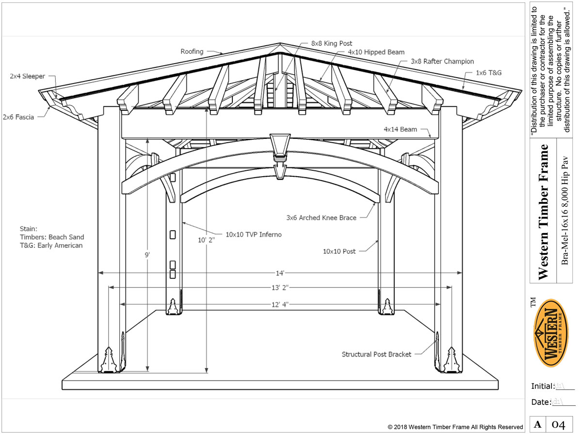 16×16-8K-Hip-diy-Pavilion-Plan diy pavilion plan