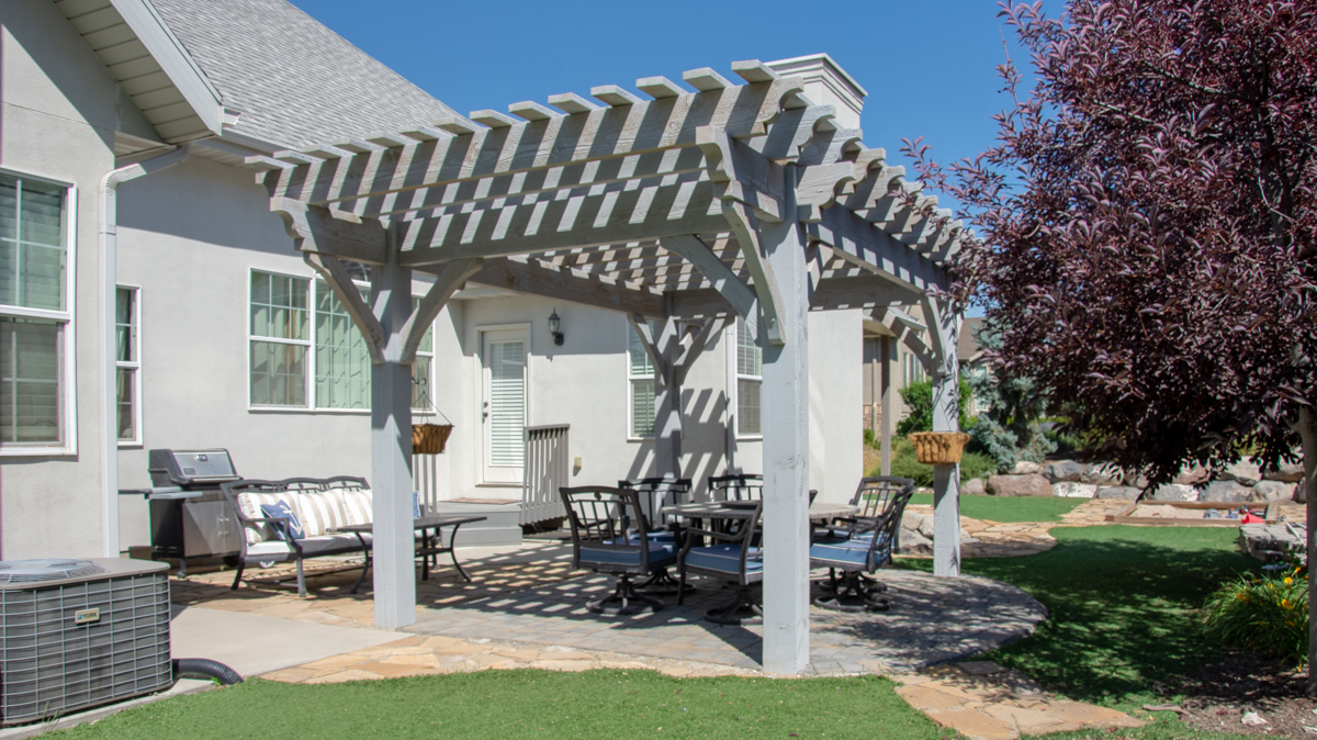 bleach finish pergola