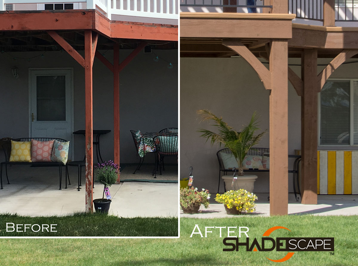 before-after-new-deck-install Before after deck pergola install