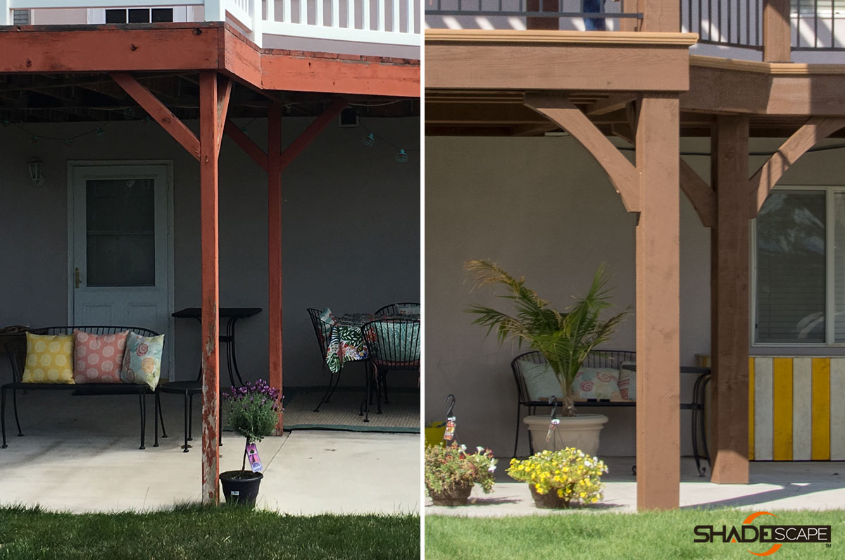 before and after deck