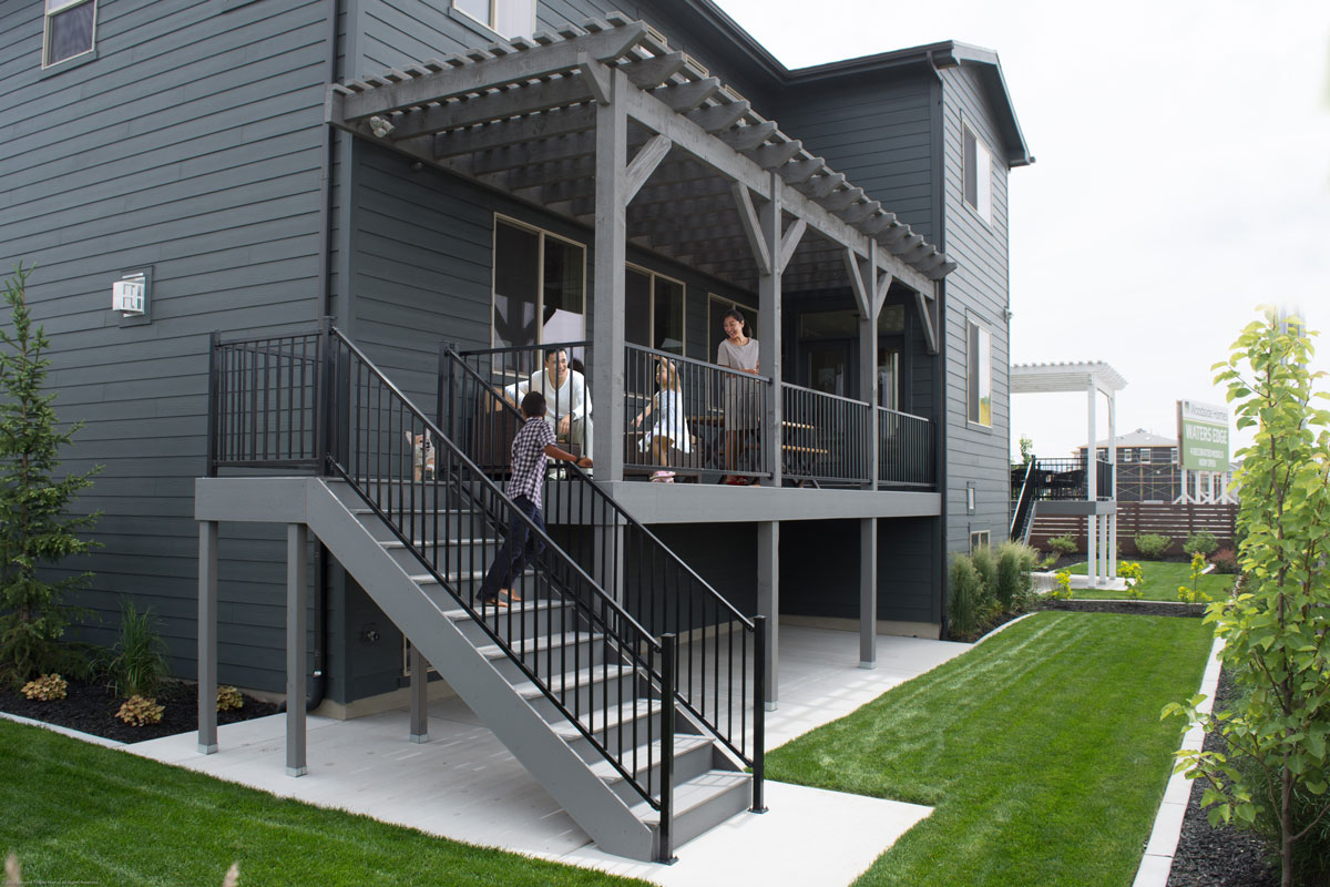 family with pergola frame 