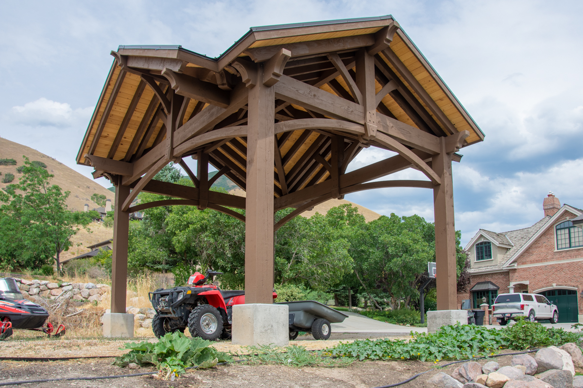 hipped roof pavilion stain