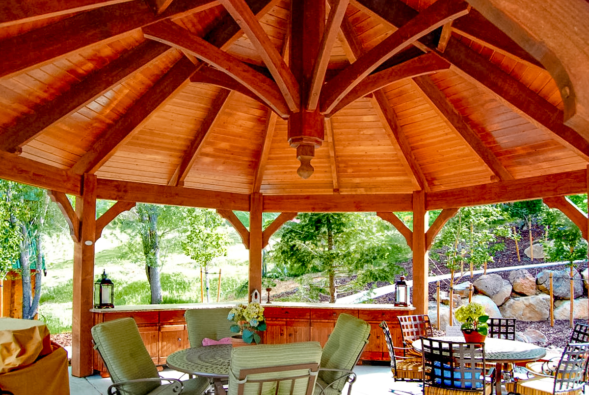 types of gazebo installed example