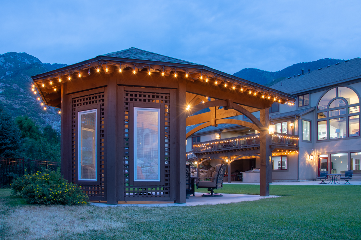 back view windows gazebo