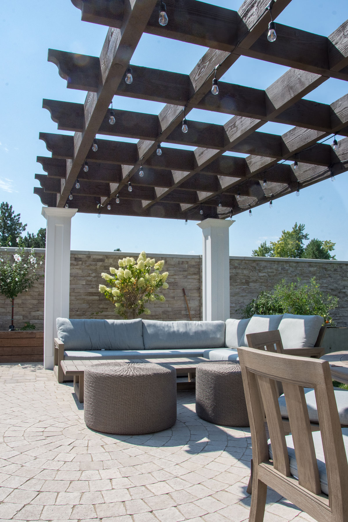 timberWright-Neeley-pergola pergola with lights