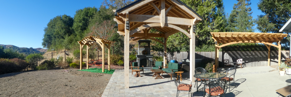 cedar wood pergola pavilion swing