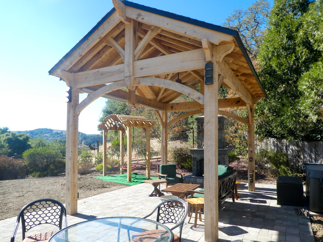 Pavilion with cedar wood