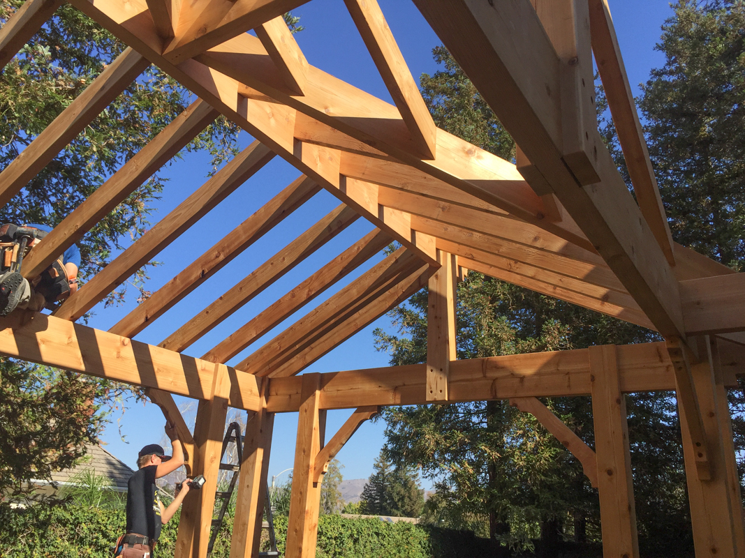 sharron-3 gable pavilion-5001 western red cedar 3 gabled 12 post pavilion