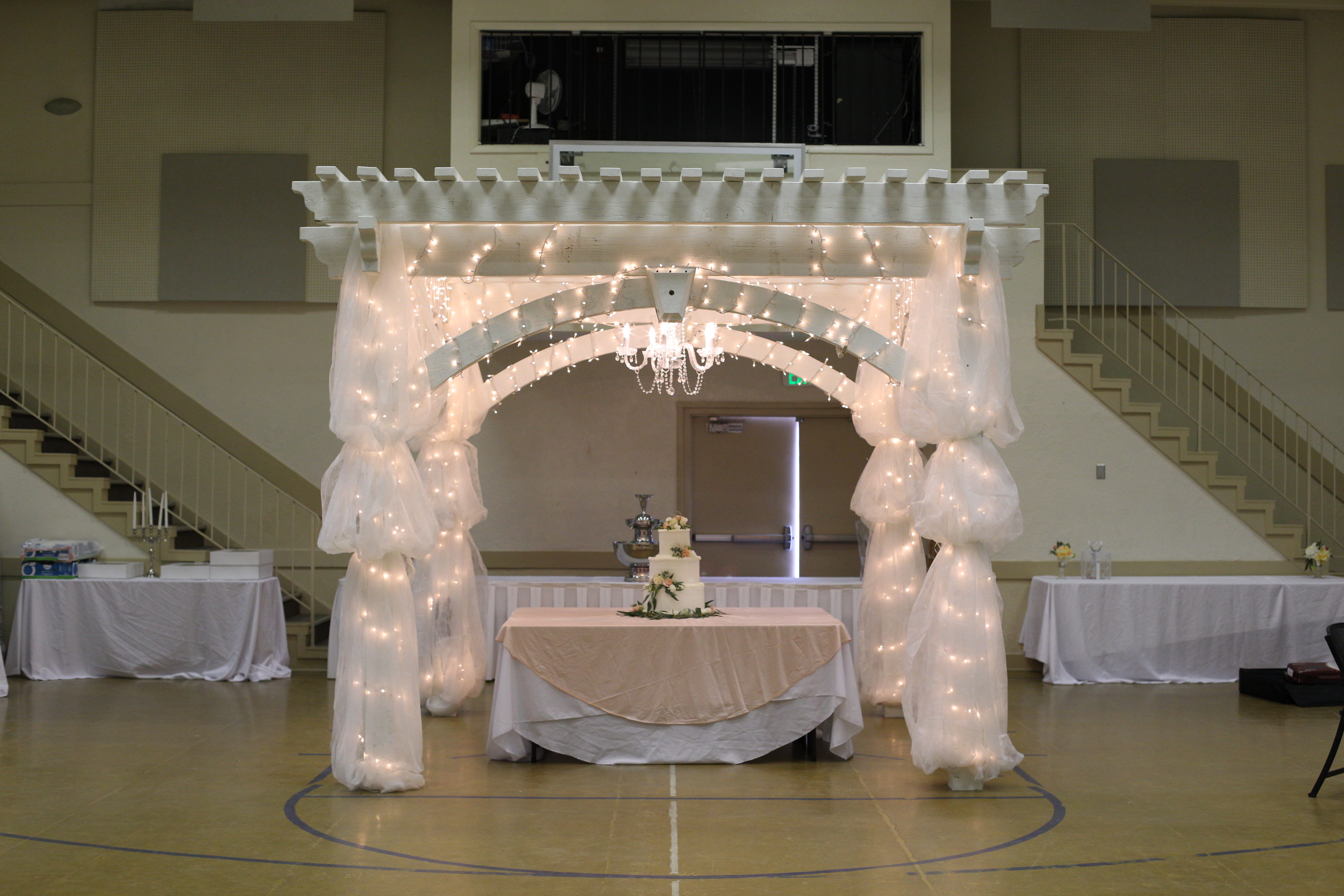 Wedding decorated pergola