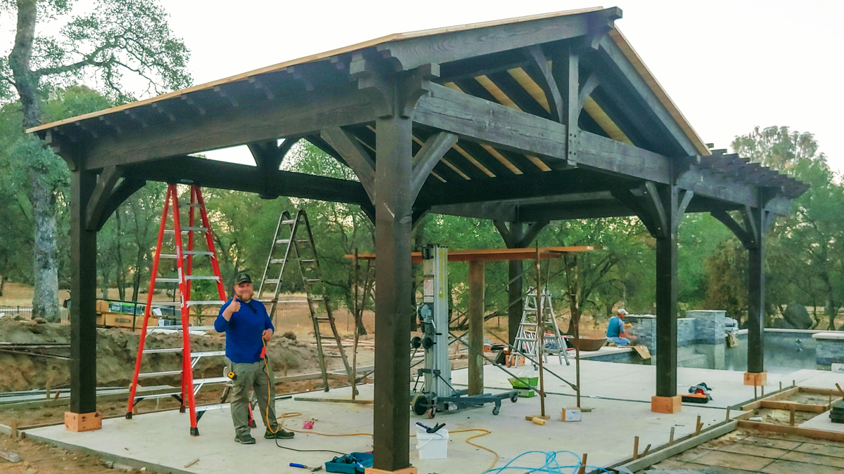 installing a pavilion pergola