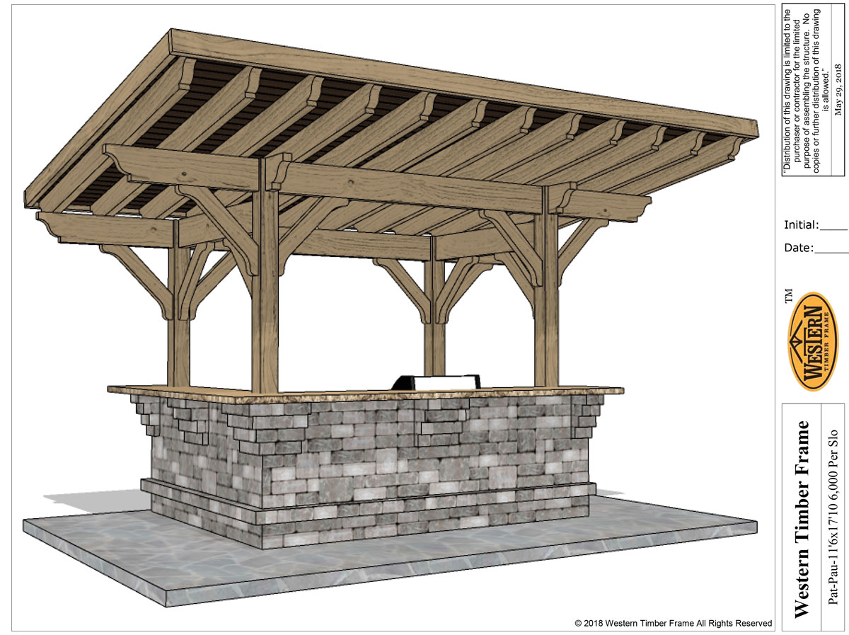 sloped-pavilion-plan-bbq-station sloped cantilever diy-pavilion plan