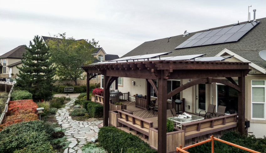 modern solar pergola