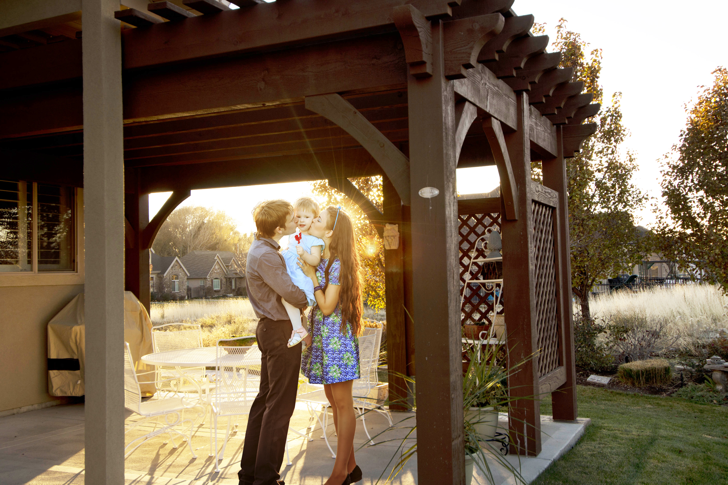 Attached Pergola Family
