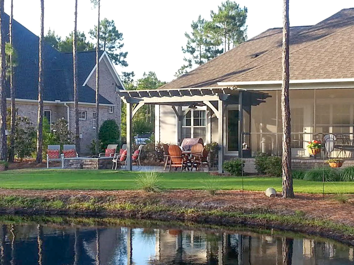 Ivers-bruce-16×16-diypergola Diy pergola kit installed