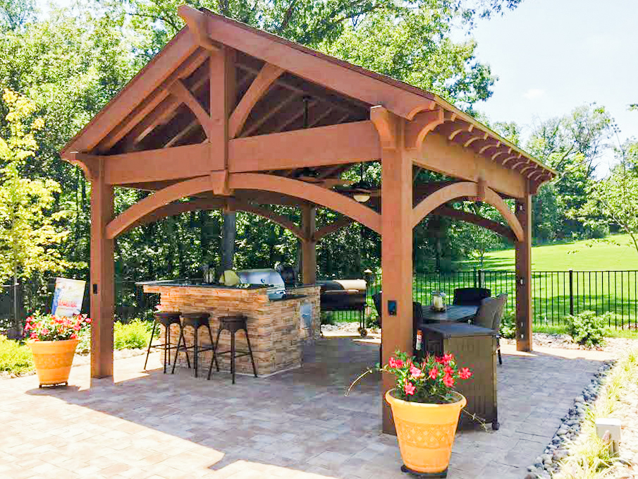 outdoor kitchen shadescape shelter
