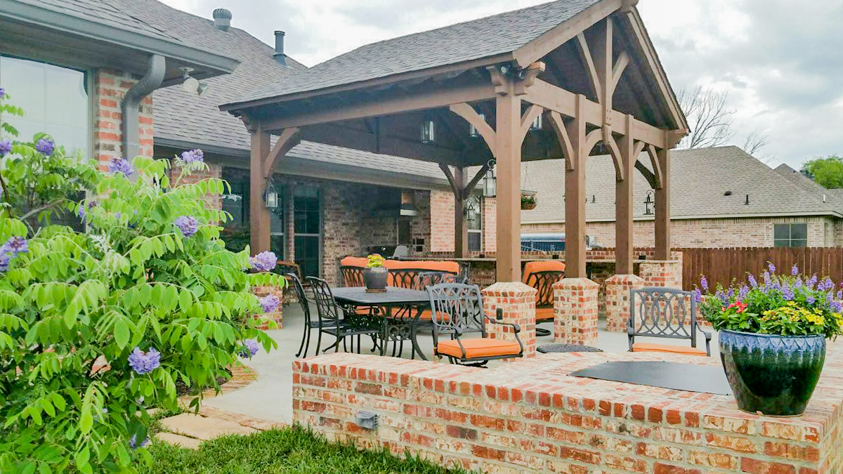 Pavilion with outdoor kitchen