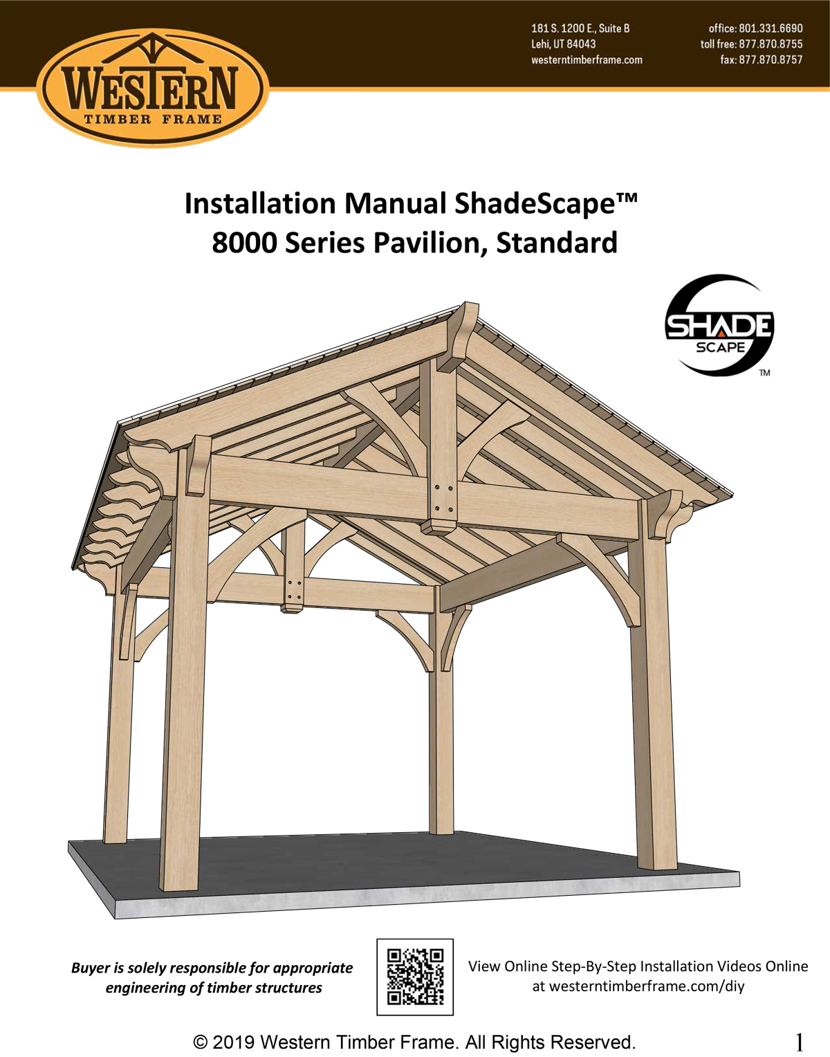 installation manual pavilion kit
