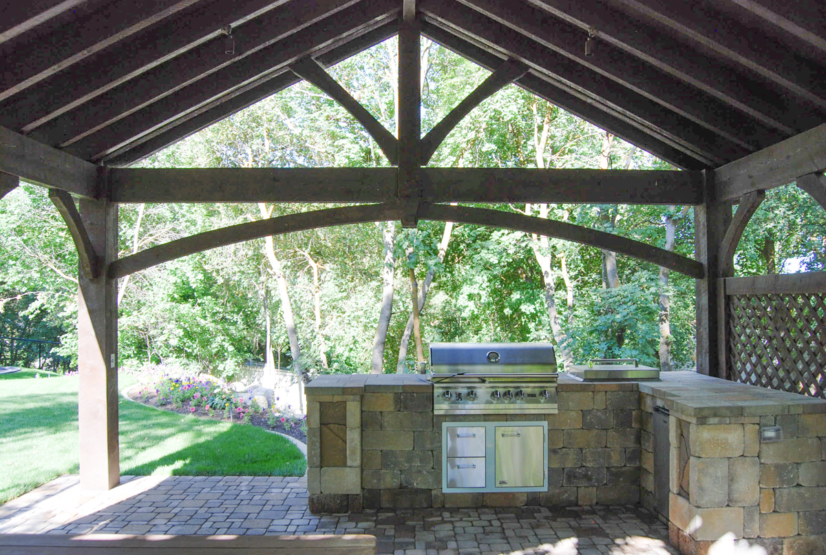 bahr-outdoor-kitchen-pavilion-714 outdoor kitchen pavilion attached to pool house