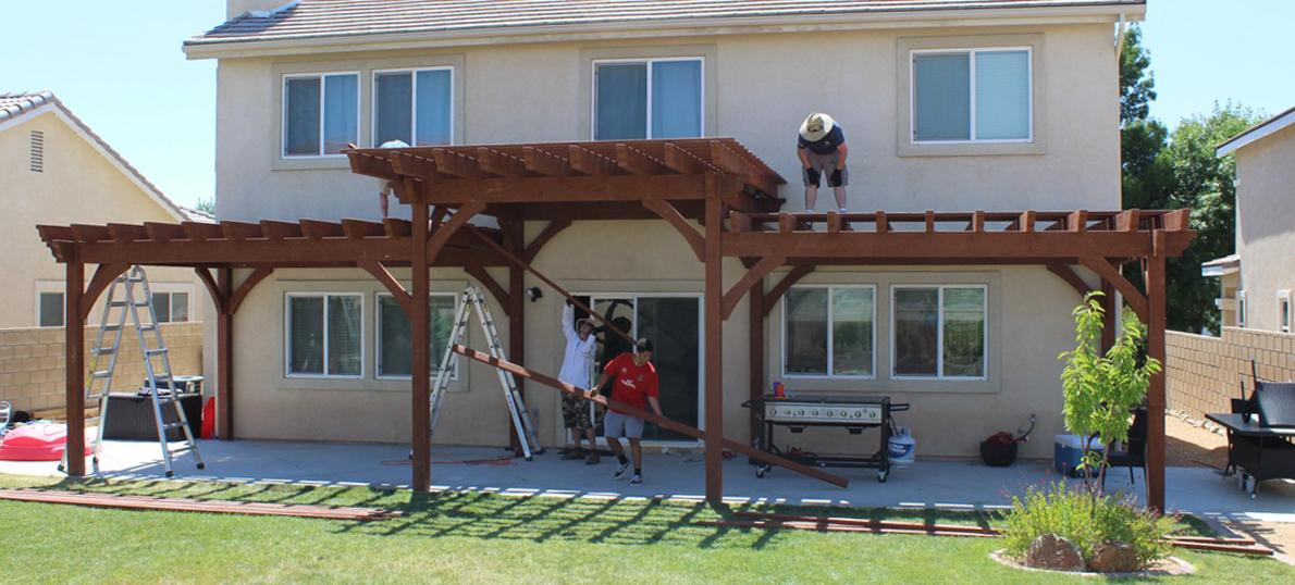 install pergola men- installing a pergola