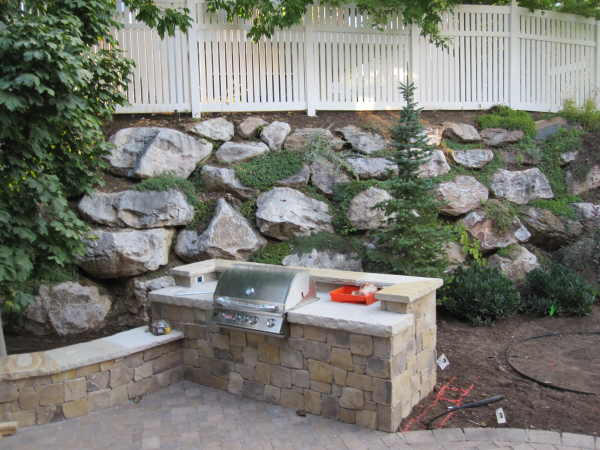 Grill built into patio clearance