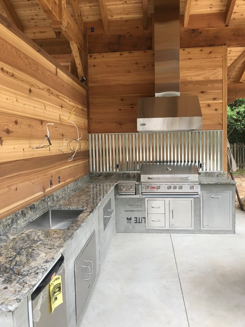 partial shade gazebo with peaked roof to provide shelter