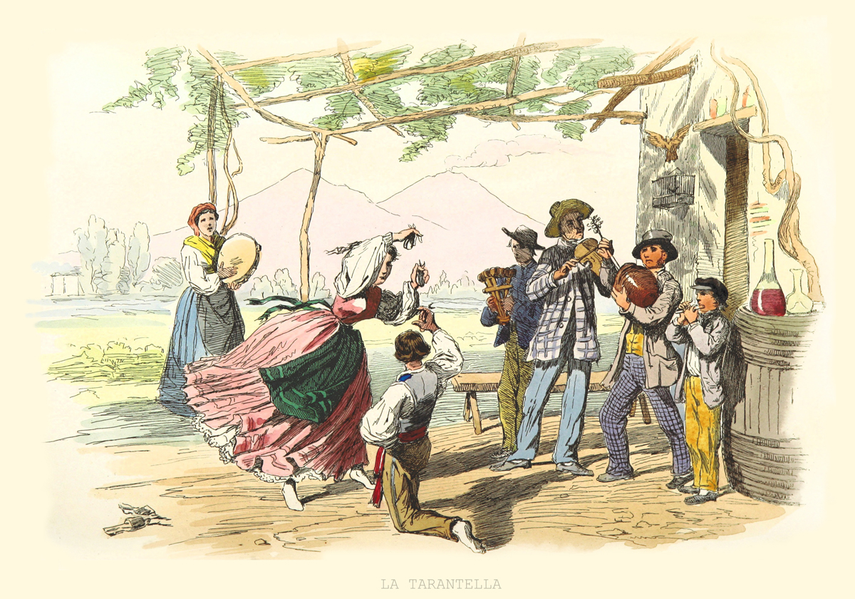 Dulclere cuncinotta dancing tarantella pergola 1853