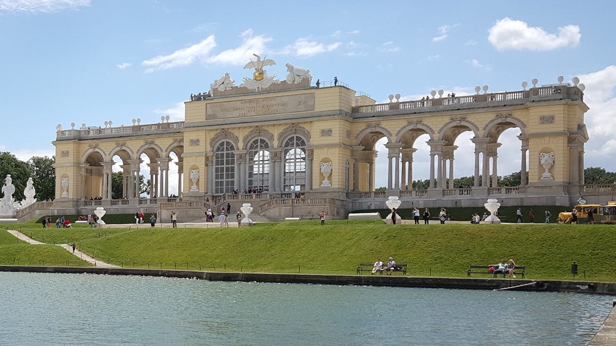 Gloriette Fountain Schonbrunn Palace Pavilion in Vienna
