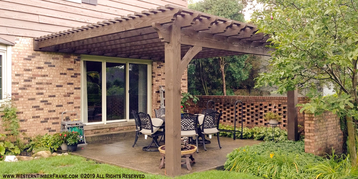 attached-pergola-kit attached pergola kit