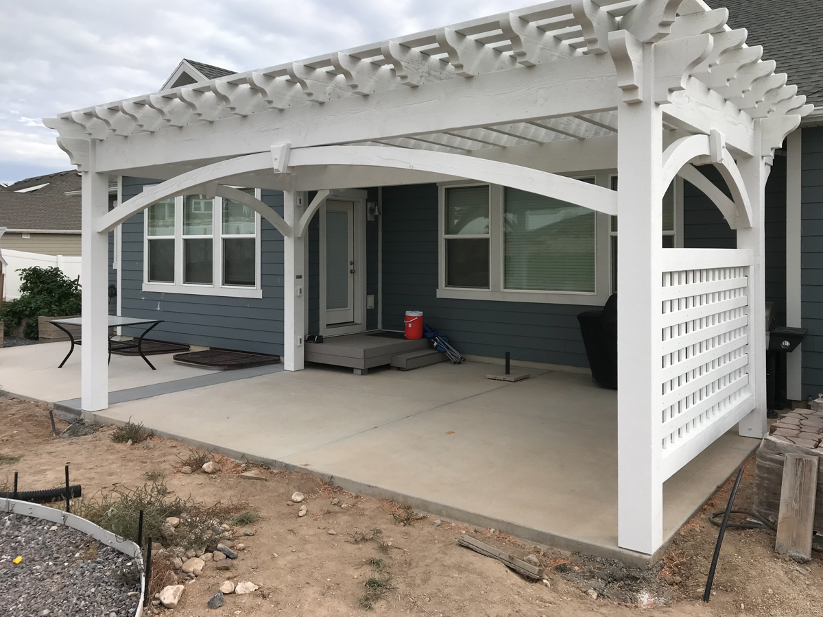 alpine pergola with panels