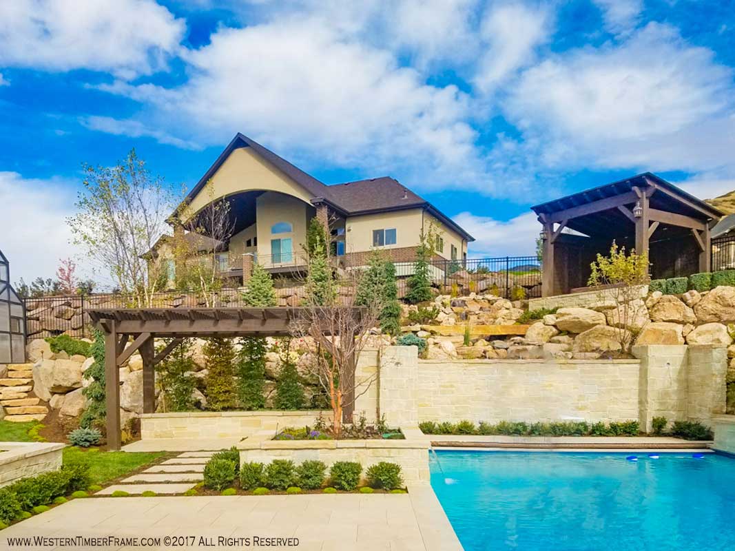 poolside pergola pavilion cover hot tub