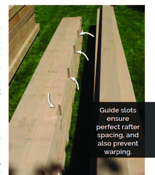 guide slot rafters