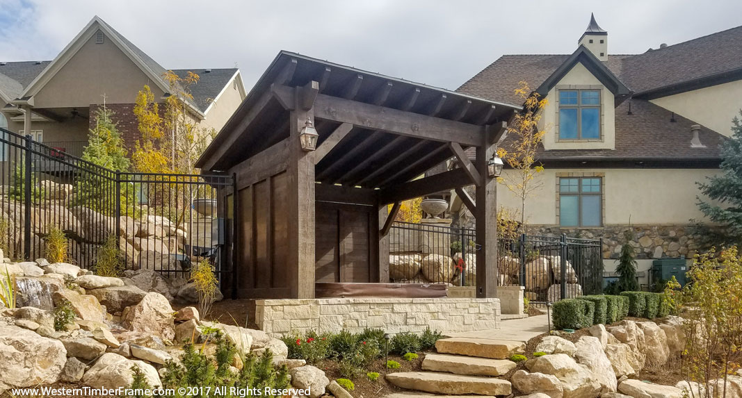 shed-roof-pavilion privacy walls