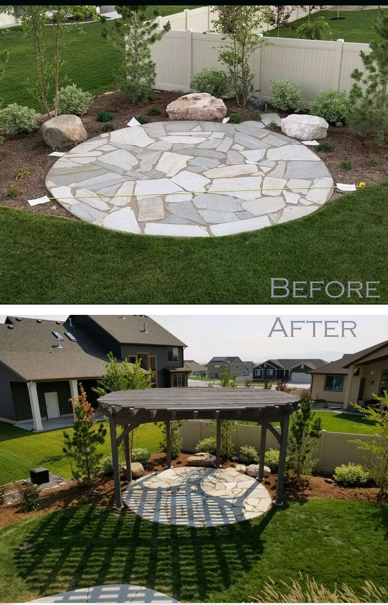 Mabey-before-after-install-of-pergola before after pergola install