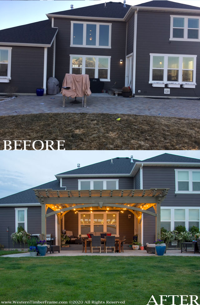 before after pergola install
