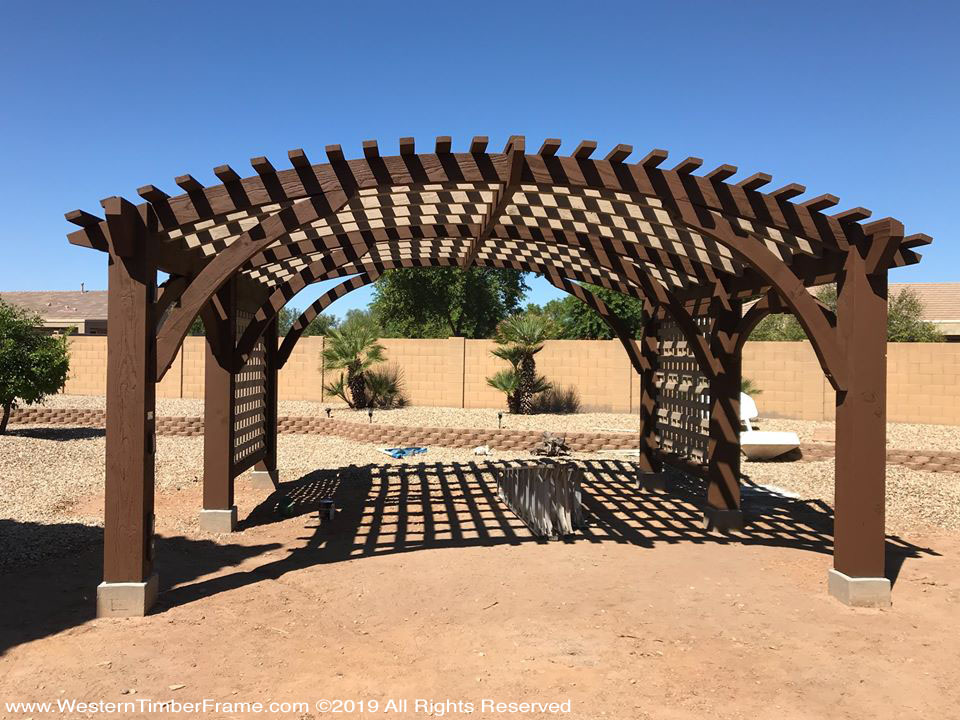 barrel-top-two-tone-pergola barrel top pergola