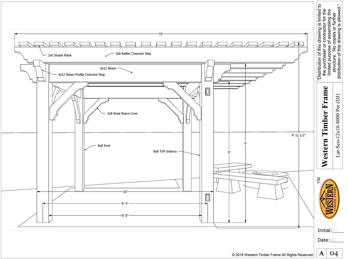 cantilever pergola plan